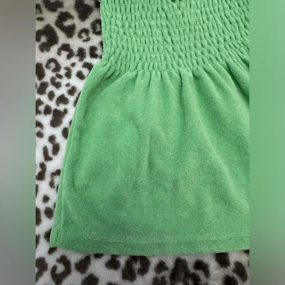 2006 Old Navy Terrycloth Swim Coverup Dress in Green Size 6-12 months